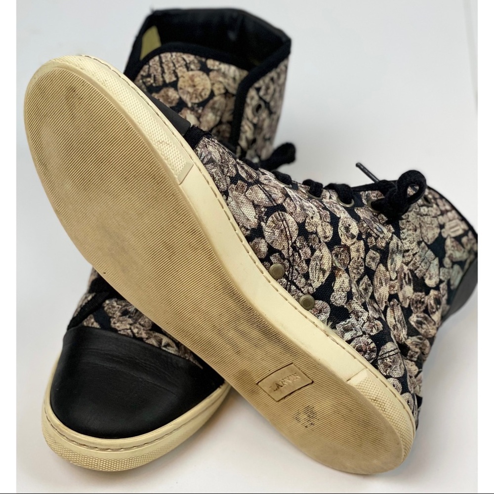 Lanvin Diamond Print Canvas Sneakers, size 38EU - Picture 6 of 12